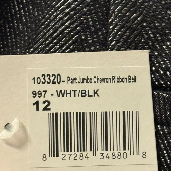 600 West Womens Size 12  Black Multi Wide-Leg Pants. NWT - Picture 7 of 12